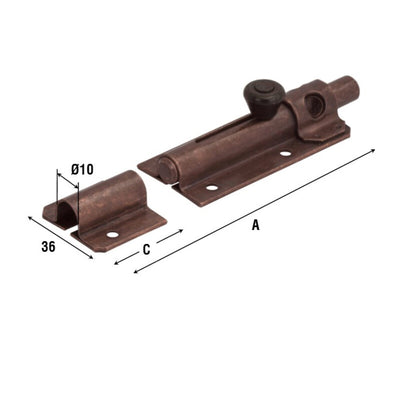 Q.TA' 10 CATENACCIO PORTALUCCHETTO 248 BRONZ 105 MM
