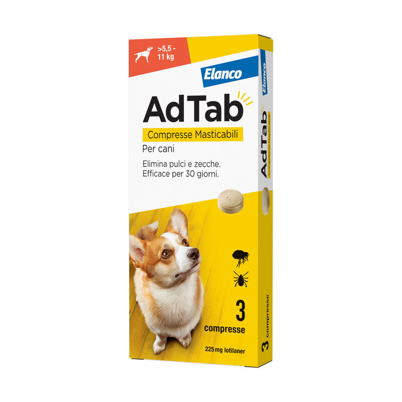 Q.TA' 1 ADTAB COMPRESSE MASTICABILI P/CANI 5,5 - 11 KG