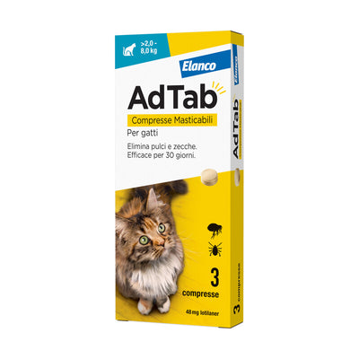 Q.TA' 1 ADTAB COMPRESSE MASTICABILI P/GATTI 2,0-8,0 KG