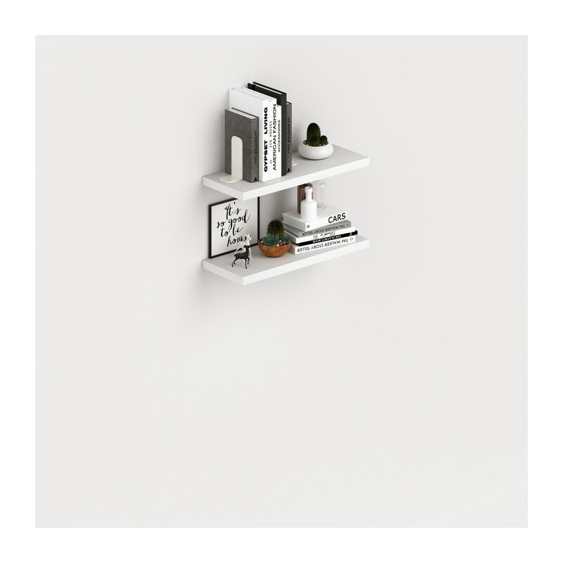 Q.TA' 1 LAUNDRY COPPIA MENSOLE 60X23 CM BIANCO FRASS