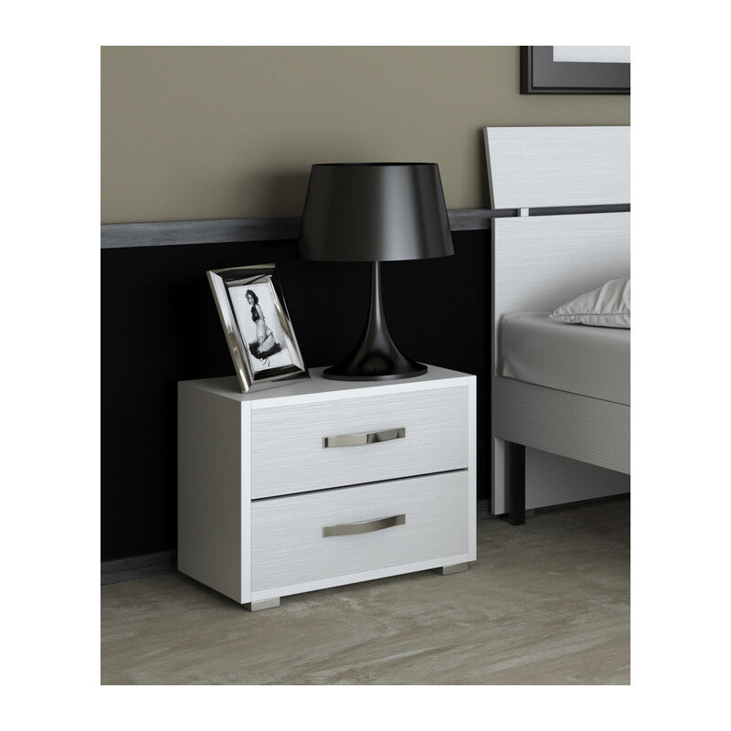 Q.TA' 1 LINEA MODERN COMODINO 2C BIAN FRAS 43X52X36