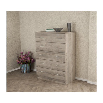 Q.TA' 1 KIT CASSETTIERA 5C 80X45X111 CM ROVERE PL.