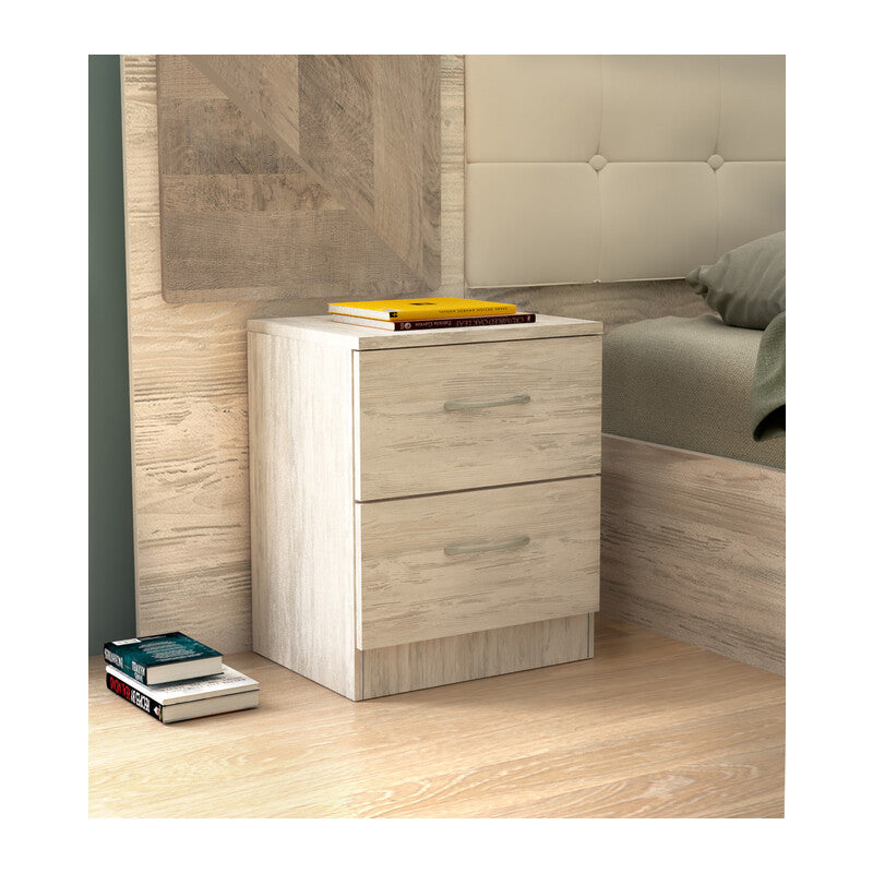 Q.TA' 1 KIT COMODINO 2C. 45X34XH47 CM BIANCO GES.