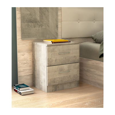 Q.TA' 1 KIT COMODINO 2C 45X34XH47 CM ROVERE PL.