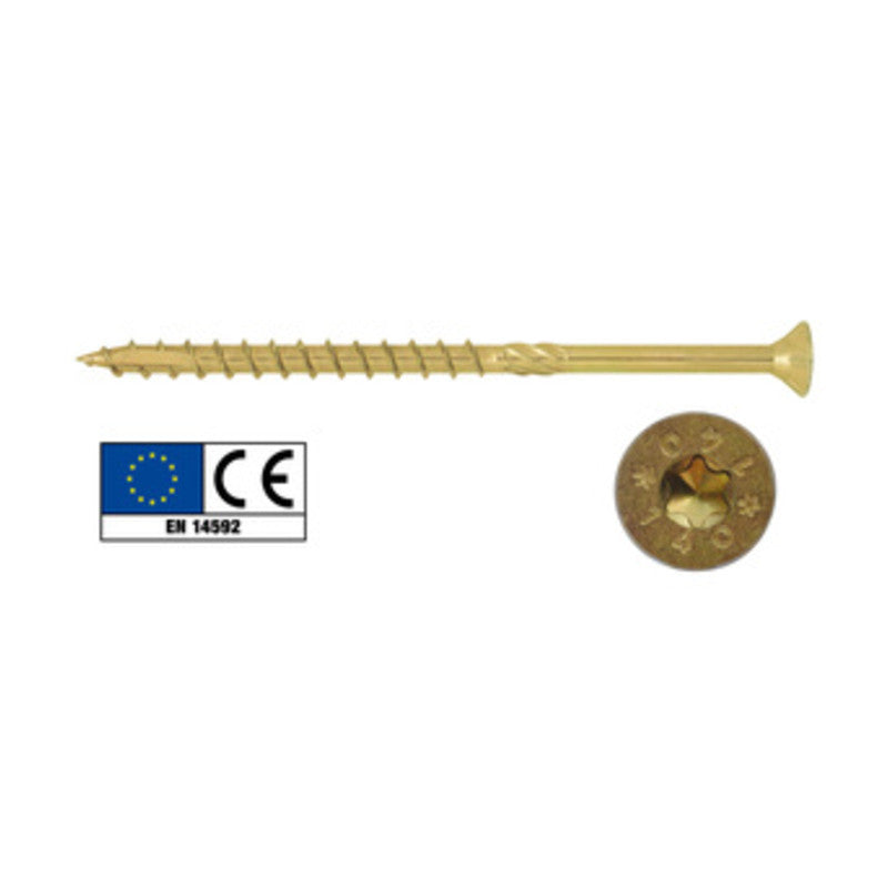 Q.TA' 50 VITE P/LEGNO PORTANTE TSP TX-40 10X300MM ZN GIALLA FM-WOOD PRO