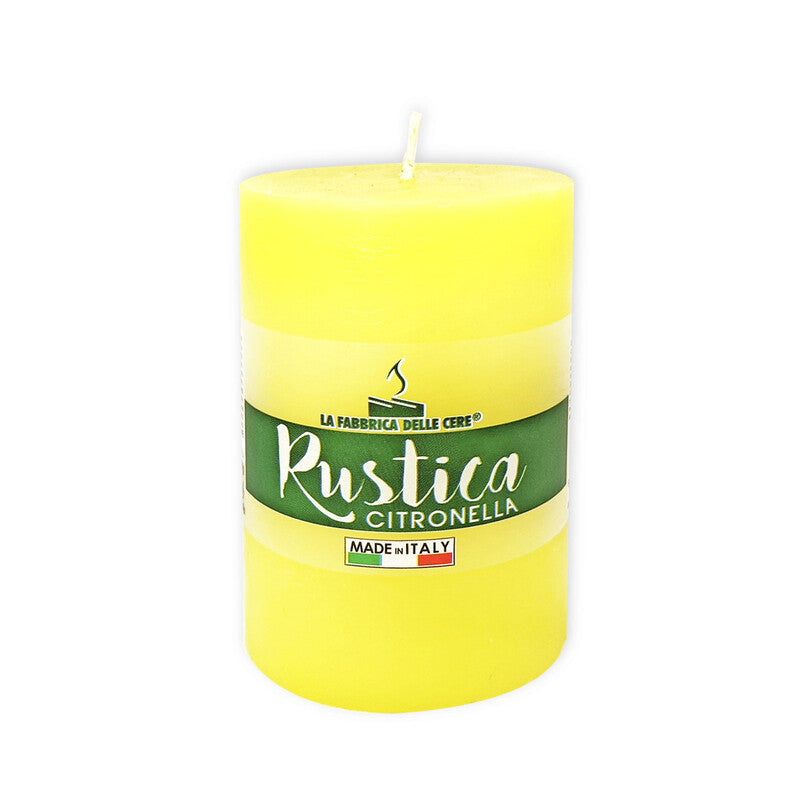 Q.TA' 6 CITRONELLA CANDELA RUSTICA MADE IN ITALY 7X10