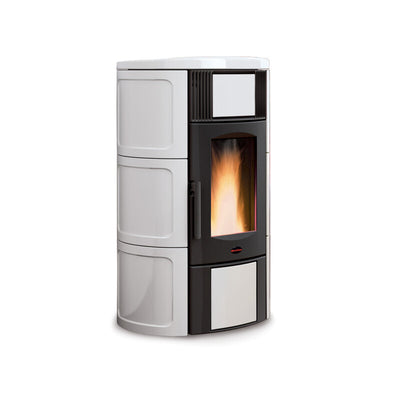 Q.TA' 1 TERMOSTUFA PELLET IDRO ISIDE H15 VENT 18.1KW BIANCO