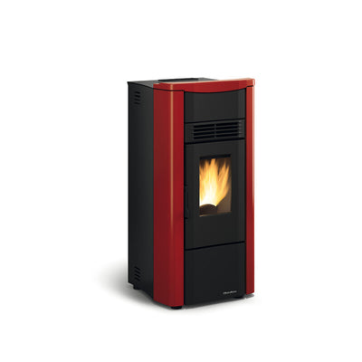 Q.TA' 1 STUFA PELLET VENTIL 7 KW GIUSY 5,0 BORDEAUX V4