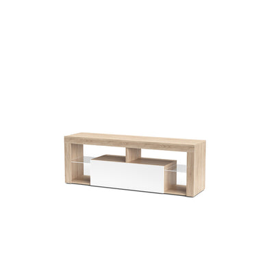 Q.TA' 1 PORTATV HUGO CM 140X35X50 ROVERE SONOMA/BIANCO L.