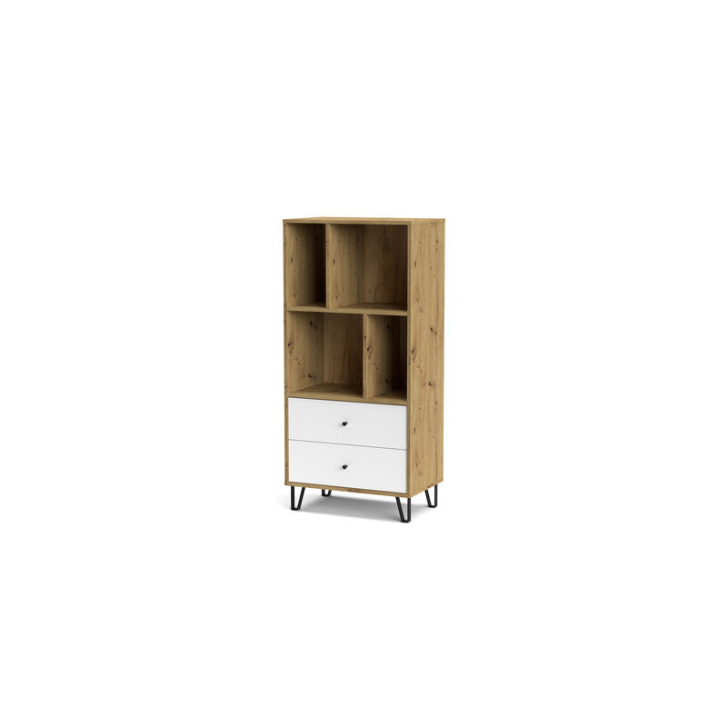 Q.TA' 1 MOBILE BOLLO 2C BO7 CM 63X40X135 ROV.ARTISAN/BIANC