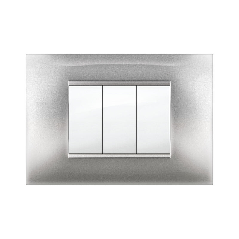 Q.TA' 10 PLACCA MIVIDA PLANA ALLUMINIO CHIARO 3P