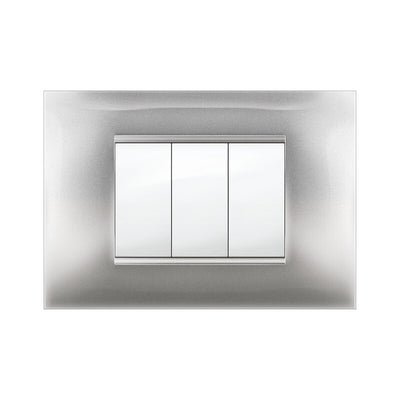 Q.TA' 10 PLACCA MIVIDA PLANA ALLUMINIO CHIARO 3P