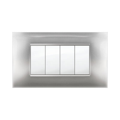 Q.TA' 1 PLACCA MIVIDA PLANA ALLUMINIO CHIARO 4P