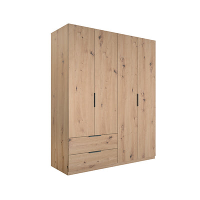 Q.TA' 1 ARMADIO 4A+2C CM.162X58X200H ROVERE ARTISAN