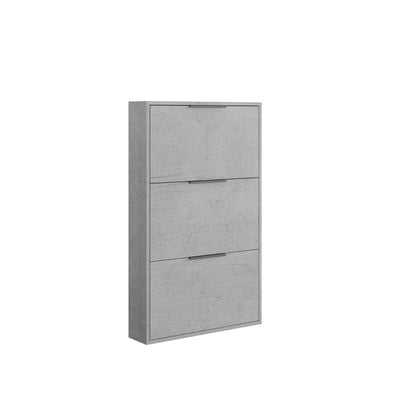 Q.TA' 1 SCARPIERA 3 RIBALTE SLIM CM. 65X15X105 H CEMENTO