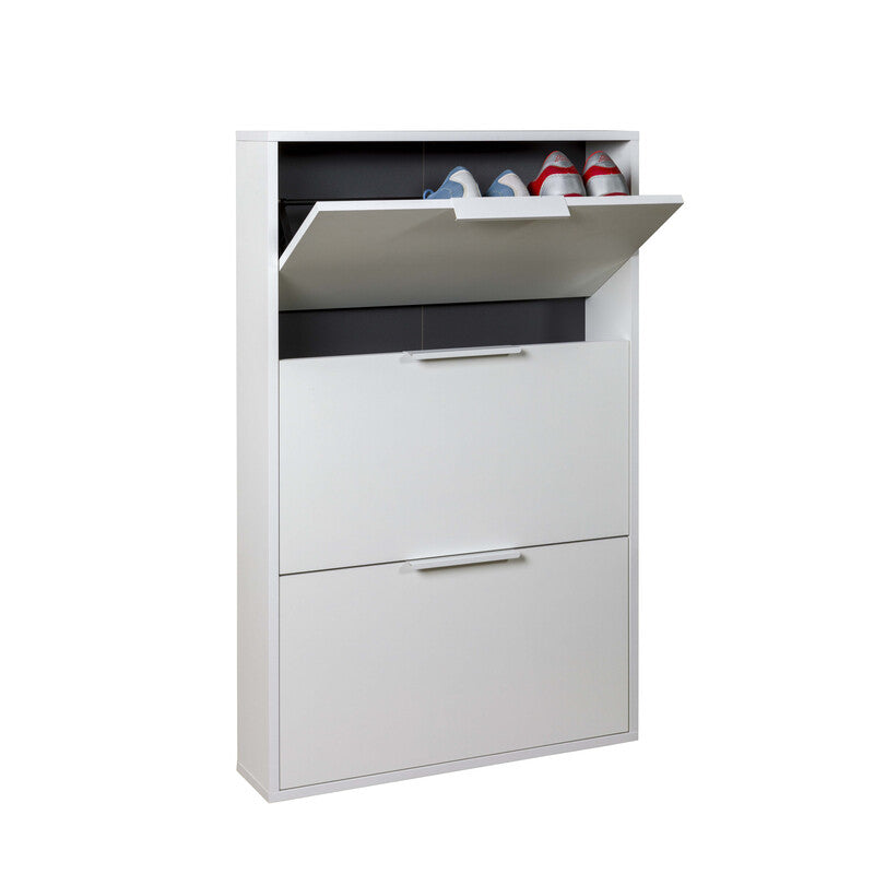 Q.TA' 1 SCARPIERA 3 RIBALTE SLIM 65X15XH105CM BIANCO