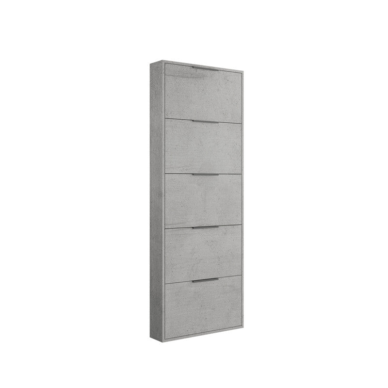 Q.TA' 1 SCARPIERA 5 RIBALTE SLIM CM. 65X15X174 H CEMENTO
