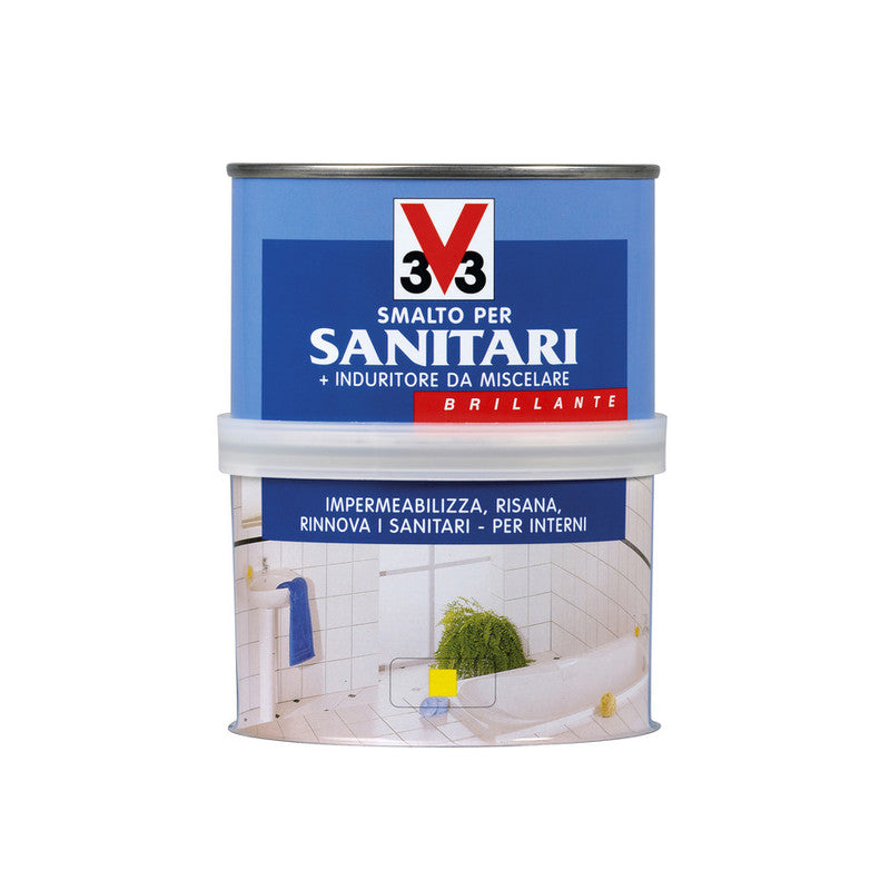 Q.TA' 1 V33 SMALTO P/SANITARI BICOMPON. BIANCO 0,5L X 2