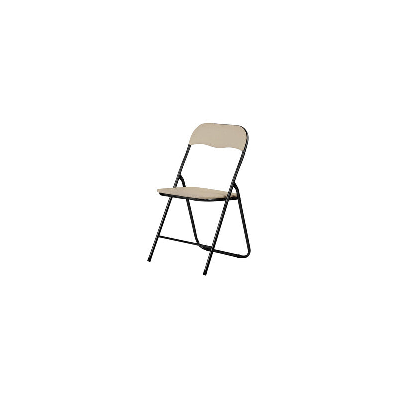 Q.TA' 6 SEDIA PIEGHEVOLE POLO NERO/SABBIA