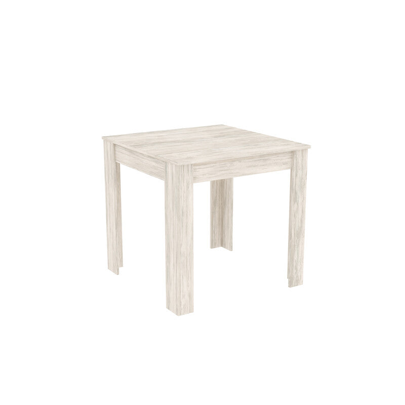 Q.TA' 1 TAVOLO FISSO 80X80XH75CM FRASSINO BIANCO