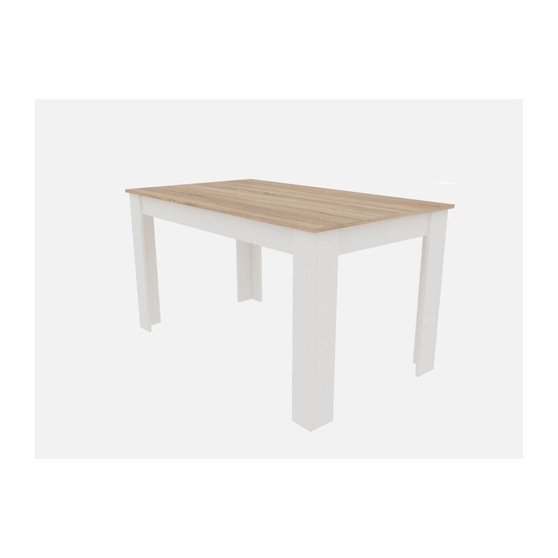 Q.TA' 1 TAVOLO ALLUNGABILE 140/180X80XH75CM ROVERE/BCO