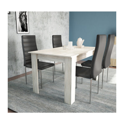 Q.TA' 1 TAVOLO ALLUNGABILE 140/180X80XH75CM FRASS/BCO