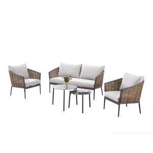 Q.TA' 1 C SET 5 SALOTTO EFFETTO VIMINI BEVERLY HILLS