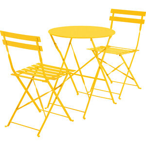 Q.TA' 1 C SET BISTROT MARSIGLIA TAVOLO E 2 SEDIE GIALLO