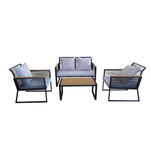 Q.TA' 1 C SET 4 SALOTTO GORDES NERO