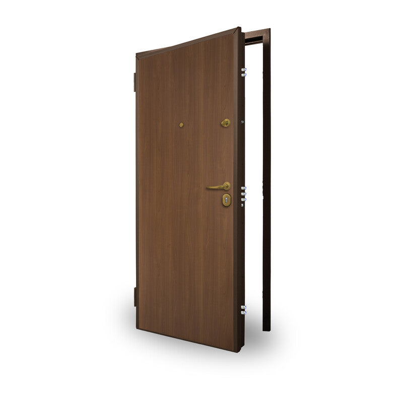 Q.TA' 1 C PORTA BLINDATA C/CONTROT CL.3 NOCE M 90X210 DX