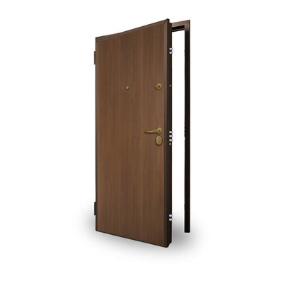 Q.TA' 1 C PORTA BLINDATA C/CONTROT CL.3 NOCE M 90X210 DX