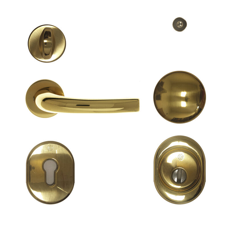 Q.TA' 1 C KIT ACCESSORI OTTONE P/PORTA BLINDATA CIL EUROP
