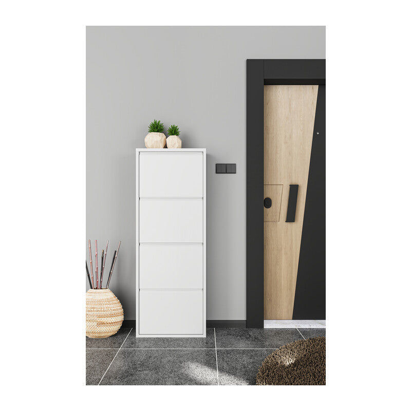 Q.TA' 1 SCARPIERA 4A METALLO 50X15X138CM BIANCO