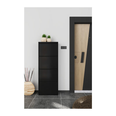 Q.TA' 1 SCARPIERA 4A METALLO 50X15X138CM NERO