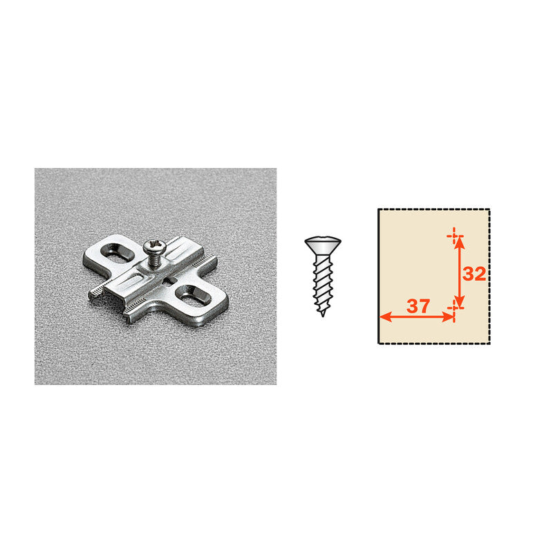 Q.TA' 50 SALICE BASETTA FISSA P/CERNIERE B2V3H09 H 0