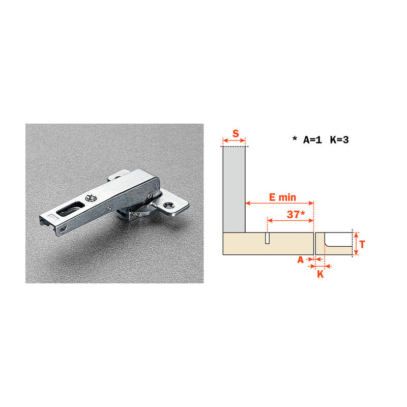 Q.TA' 25 SALICE CERNIERA CONTROCOL C2ABN99AC LUNGA 94 GRADI