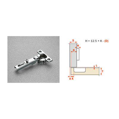 Q.TA' 25 SALICE CERNIERA MINI C6A7C99 COLLO BASSO 0 94 GRADI