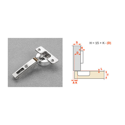 Q.TA' 50 SALICE CERNIERA AMMORTIZ C7A6AE9 COLLO 0 110 GRADI