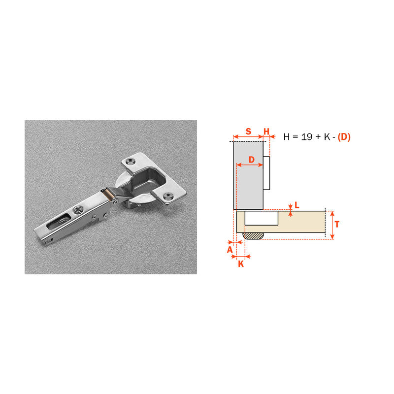 Q.TA' 50 SALICE CERNIERA AUTOMATICA CNA7A99 COLLO 0 94 GRADI