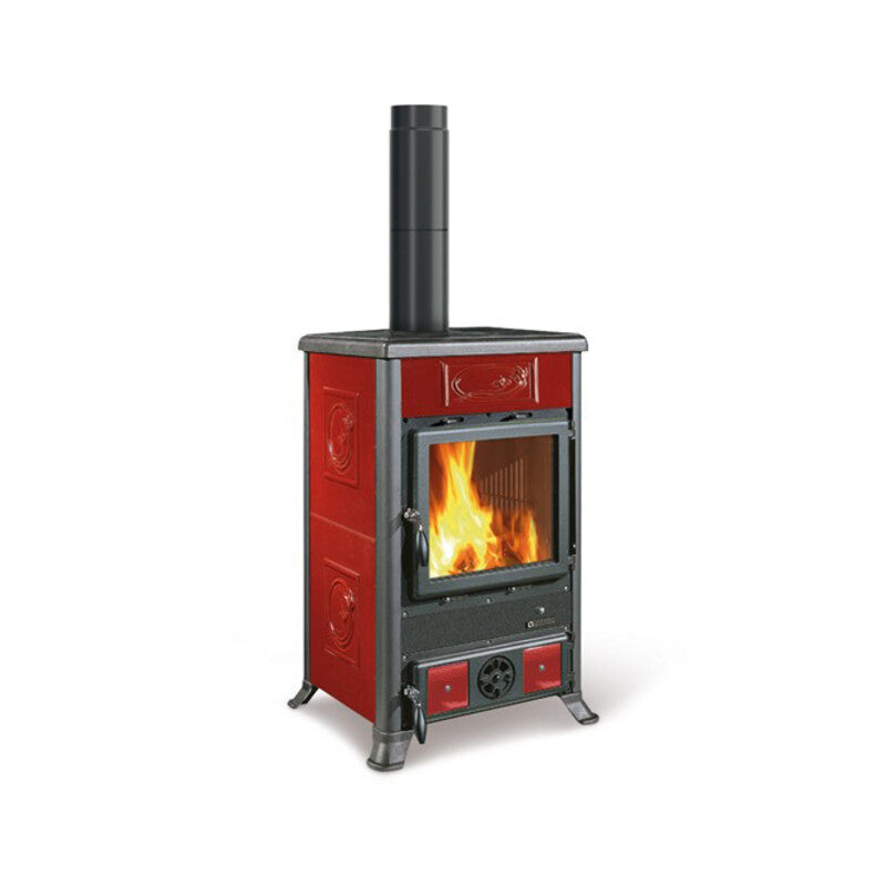 Q.TA' 1 STUFA LEGNA 9.0 KW ROSSELLA R1 5.0 CERAMICA LIBERTY BORDEAUX