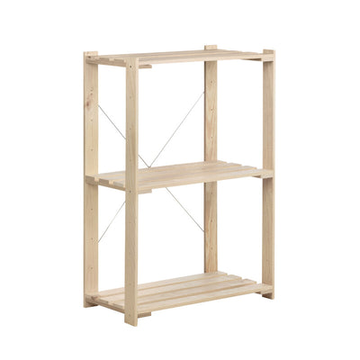 Q.TA' 1 SCAFFALE IN PINO 3 RIPIANI 76,5X38,5XH110CM