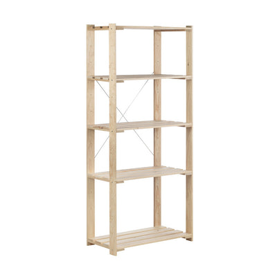 Q.TA' 1 SCAFFALE IN PINO NOVA 5 RIP. 76,5X38,5XH174,5CM