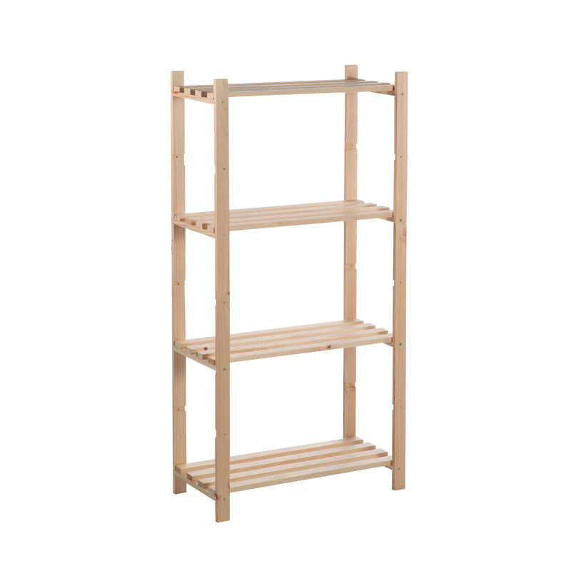 Q.TA' 1 SCAFFALE IN PINO BASICO 4 RIPIANI 65X30XH131CM