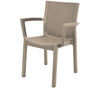 Q.TA' 1 POLTRONA PANAREA CONFORT RATTAN TORTORA