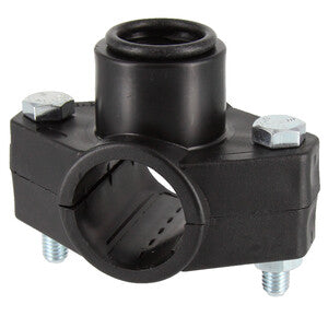 Q.TA' 10 RACCORDO POLIPROP PRESA A STAFFA D 40MMX3/4 F