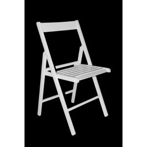 Q.TA' 4 SEDIA PIEGHEVOLE IN LEGNO LACCATO BIANCO