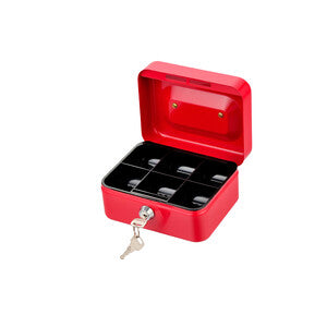 Q.TA' 1 C CASSETTA PORTAVALORI ROSSO 3003 15.2X11.8X8CM