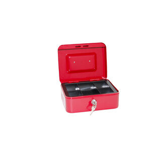 Q.TA' 1 C CASSETTA PORTAVALORI ROSSO 3003 20X16X9CM