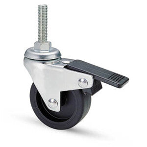 Q.TA' 12 RUOTA MOBILE D 50 MM GOMMA 220BISB PERNO 8MAX30 C/FRENO