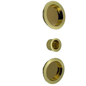 Q.TA' 1 KIT MANIGLIE TONDO CIECO PORTE SCORREVOLI ORO